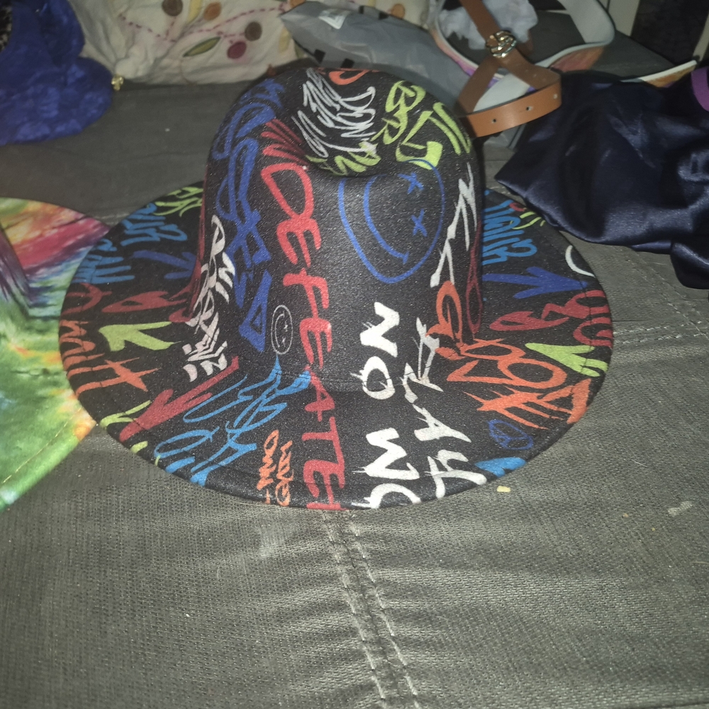 Colorful Graffiti Print Hat